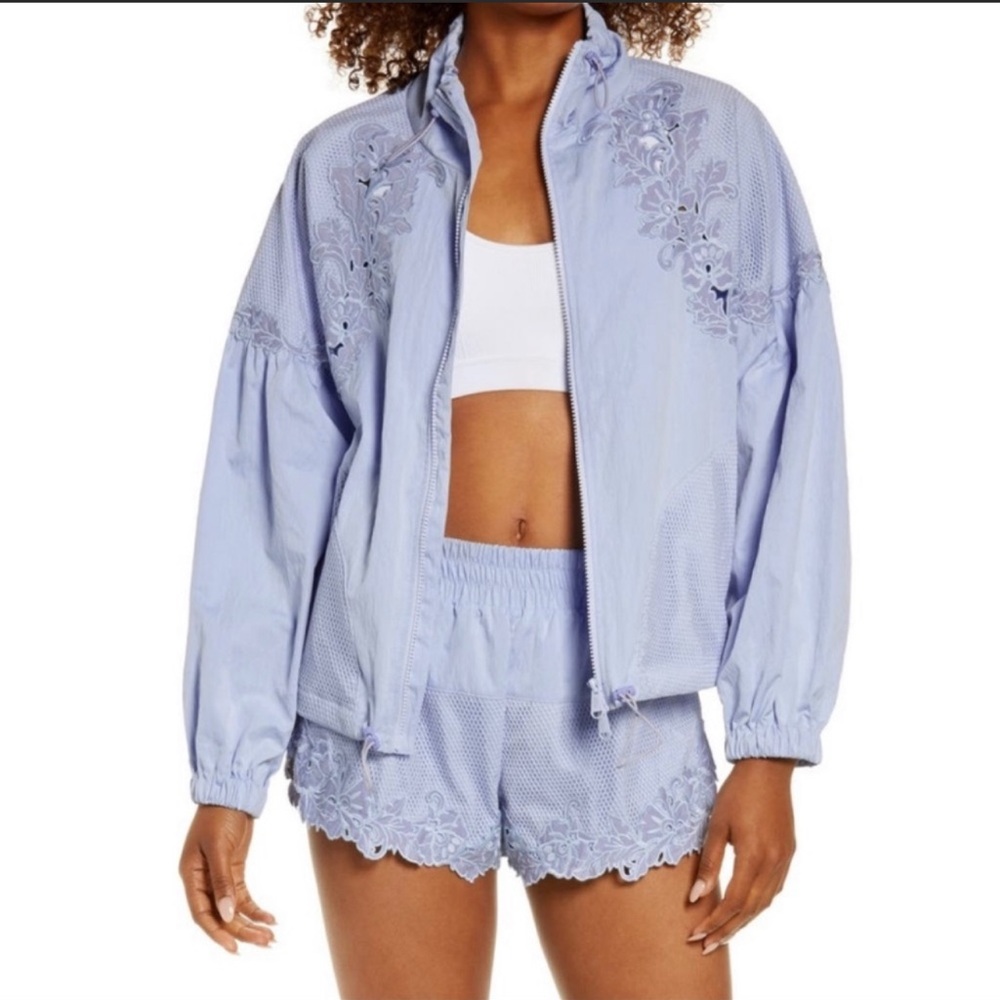 Free People Movement Thanks a Bunch Jacket & shorts SET in Periwinkle Dreams.